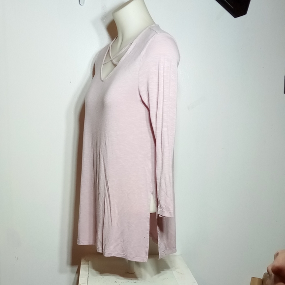 Old Navy Relaxe Luxe Relaxed Lace Up Tunic Top Sz Small in Plum Tonic - Picture 5 of 10